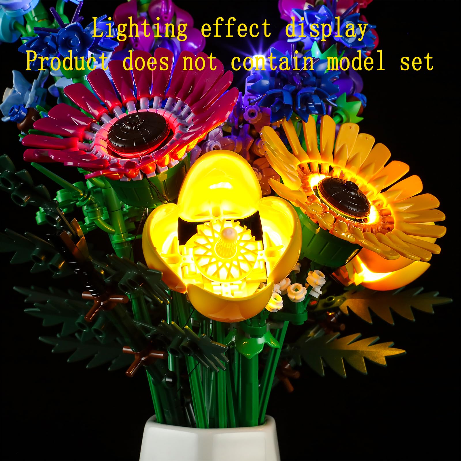 GEAMENT LED Light Kit Compatible with LEGO Wildflower Bouquet - Lighting set for Icons 10313 (Model Set Not Included) - Image 4