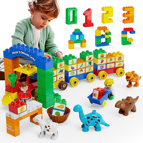 Building Blocks for Toddler 2-5| Stacking Toys with 4 Cars,
