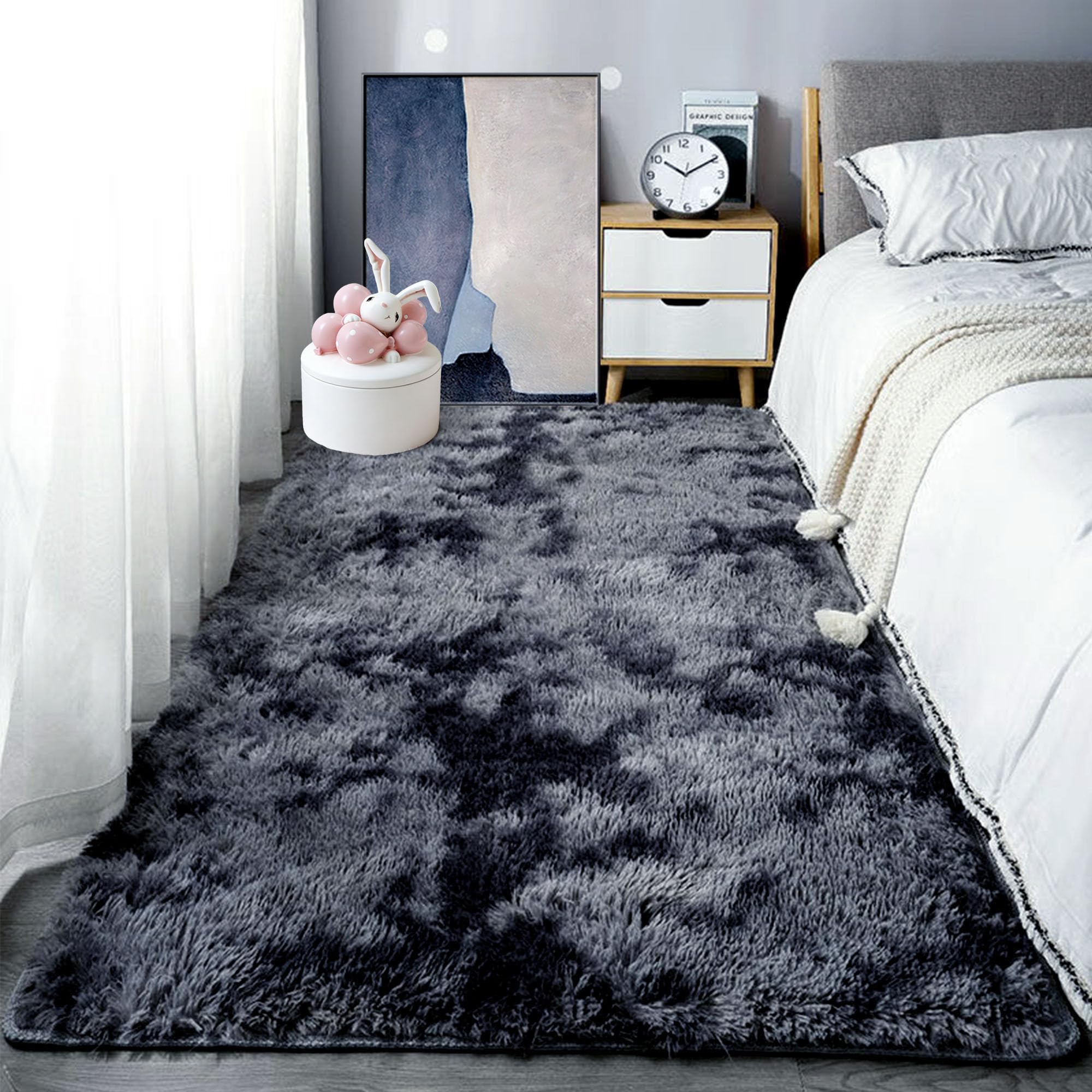 Tapis salon 150 x 320 cm confortable pour réchauffer une chambre
