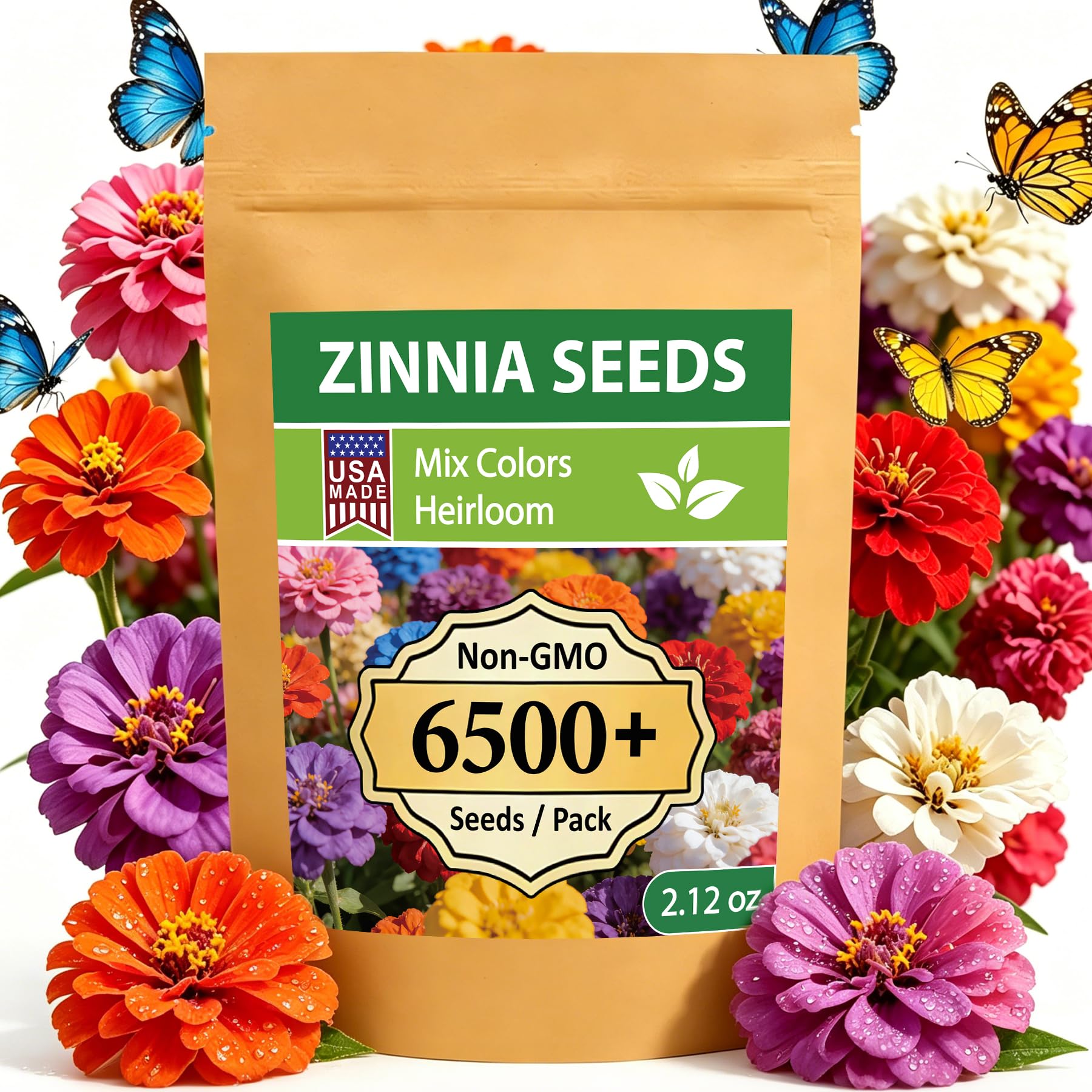 LUOJIBIE Bulk Mixed Colors Zinnia Seeds