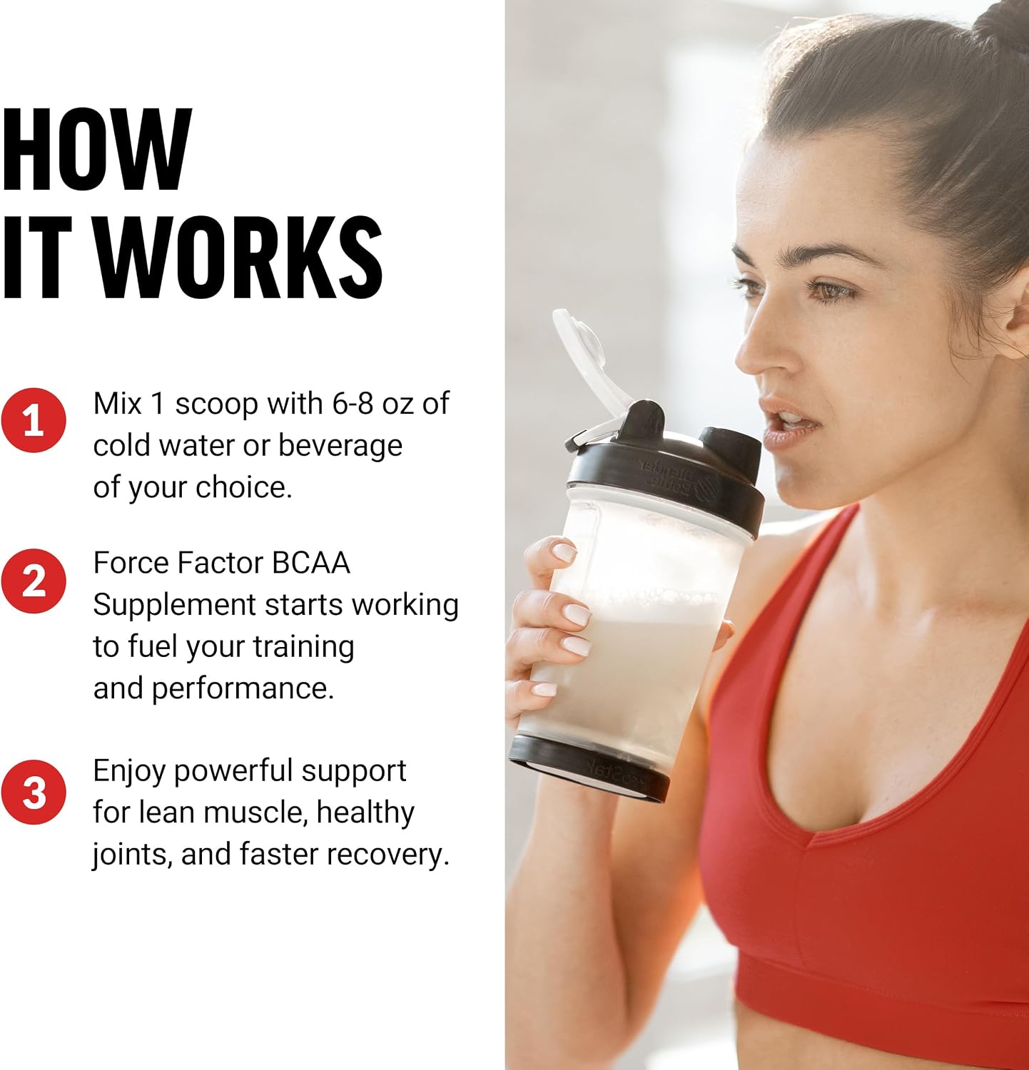 Force Factor BCAA Amino Acids Supplement 2:1:1 image 5