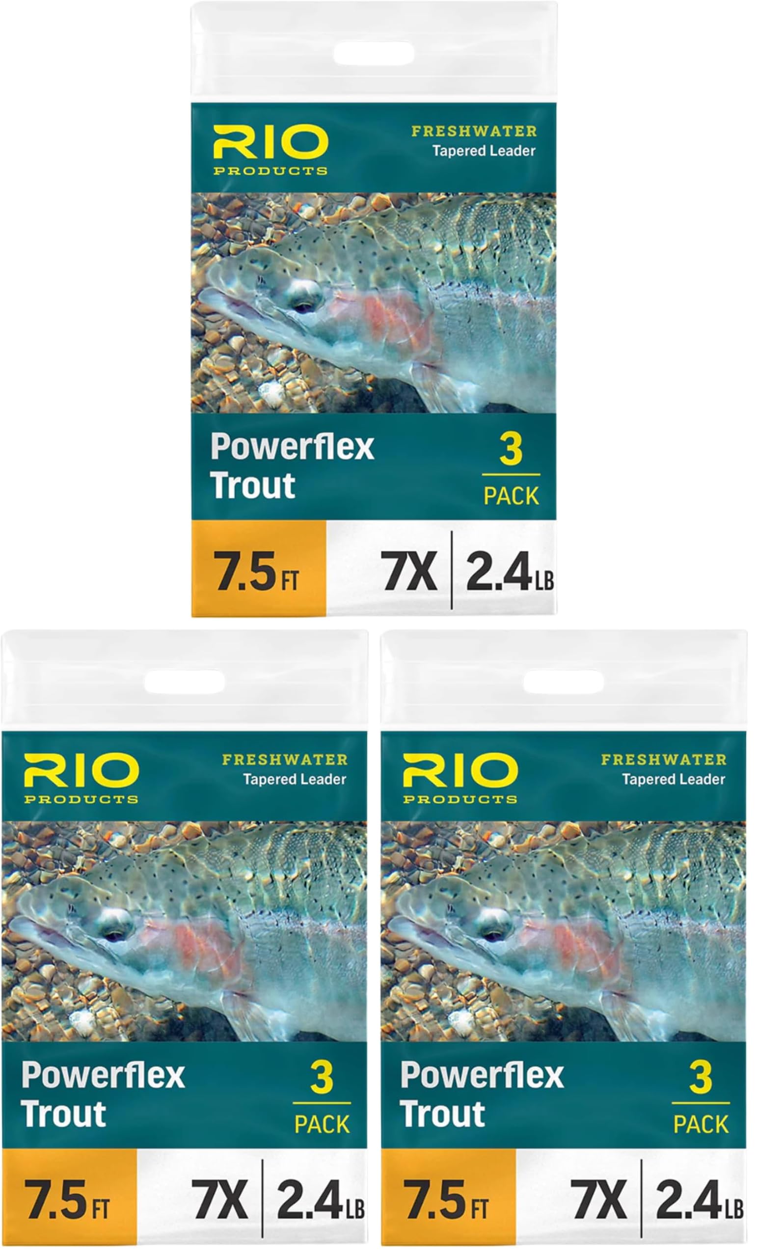 Rio Powerflex Trout Leaders - 3 Pack -8