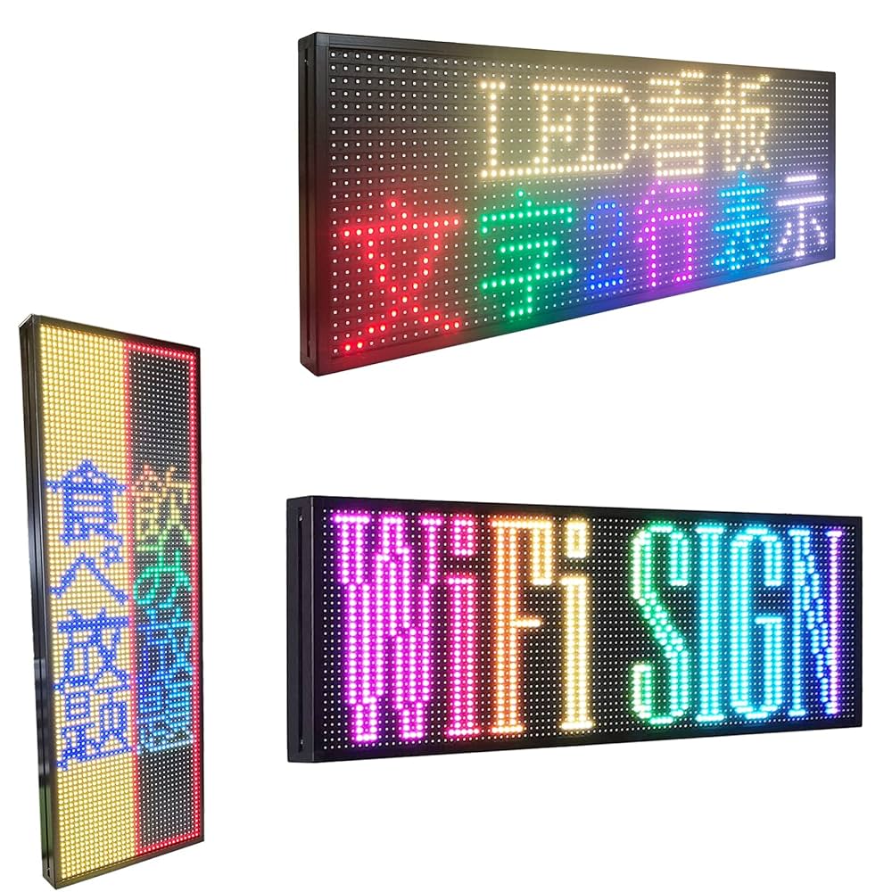 LED電光掲示板 フルカラー 160x16 看板 PCソフト付 LED電光掲示板 フルカラー 160x16 看板 PCソフト付