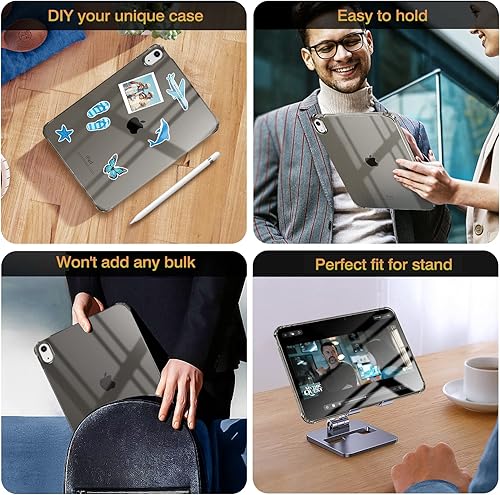 Vista 62 de TiMOVO Funda transparente para iPad (A16) 11ª generación de 11 pulgadas 2025, iPad de 10.9 pulgadas 2022, funda protectora trasera transparente