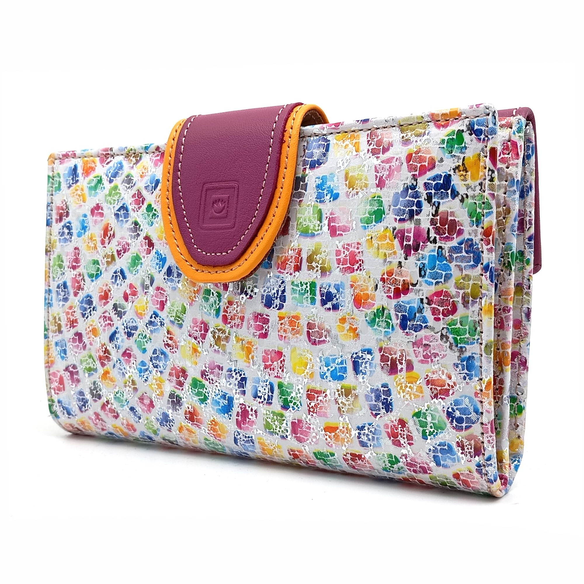 Cartera de Mujer en Piel Grande - Hecho a Mano - RFID - 39716 Multi