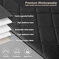 Vista 3 de GIANT PANDA Fundas para asiento delantero de automóvil, de cuero, para asientos individuales de respaldo alto para automóviles, camiones, jeeps