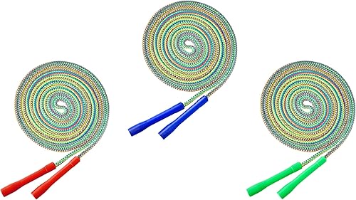 Miniatura 5 de 20FT LAON Korean Double Dutch Jump Rope, 20ft (6m) Long, Colorful Rainbow Braided Design Thick Rope with Non-Slip Handles, Skipping Rope for Adults,