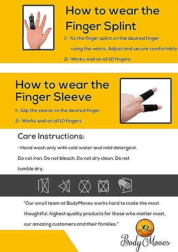 Miniatura 7 de BodyMoves - Férulas para dedos fracturados o para la rehabilitación posquirúrgicas y protectores para aliviar síntomas de artritis y dedos en
