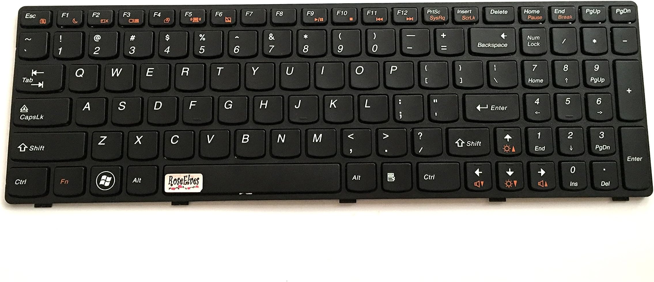 RoseElves Replacement Laptop Keyboard for Lenovo IdeaPad Z570 V570 B570 B570A B570G B575 V570C Y570 Series 25200308 25-200308 MP-10A33US-686A MP-0A T4TQ-US MP-10A3 25013385 25-013385 MP-10A33US-6861