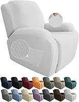 Vista 40 de JIVINER Fundas de sofá reclinable de 8 piezas, fundas elásticas de jacquard para sofá reclinable, fundas para sala de estar, protector suave de 3