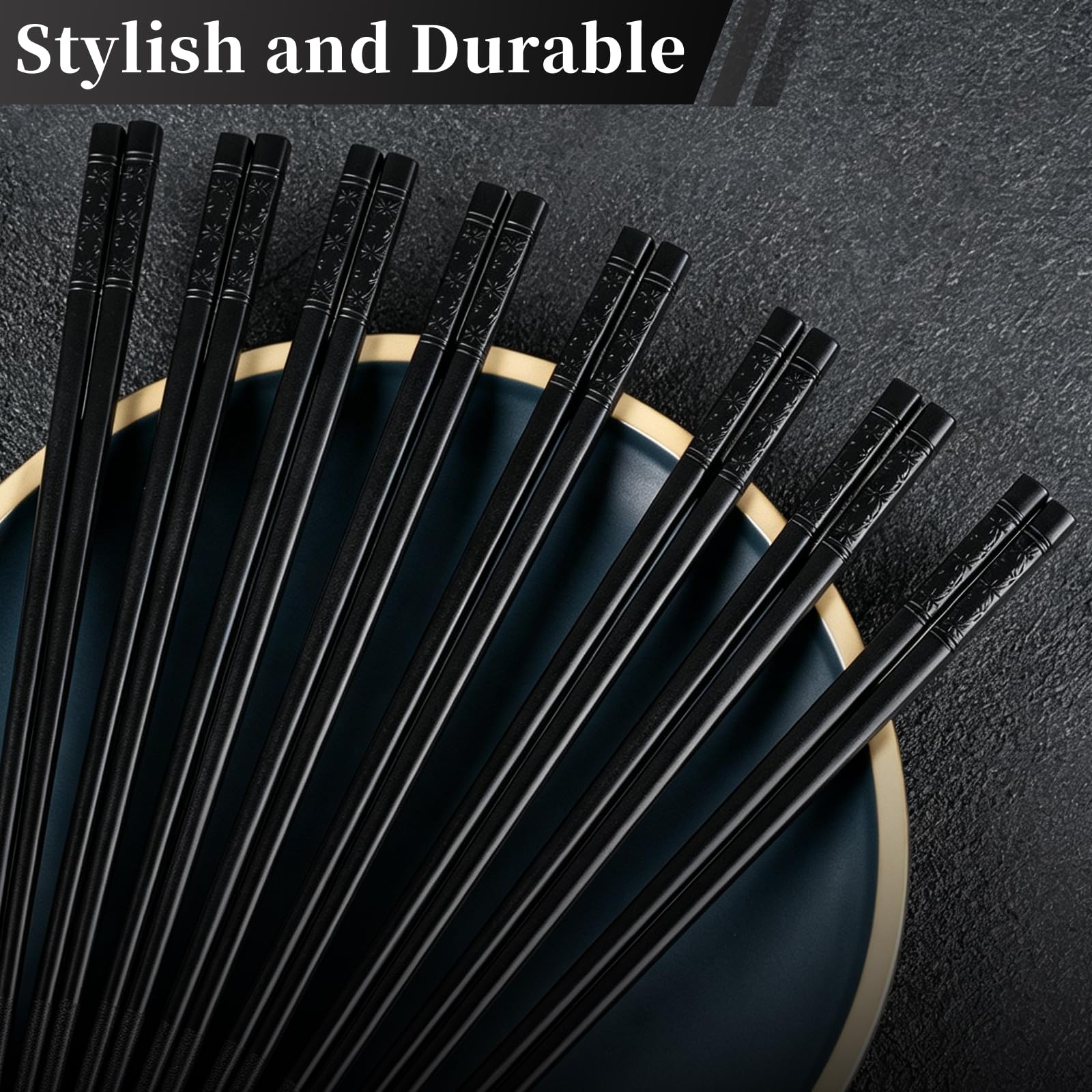 Fiberglass Chopsticks - 15 Pairs, Anti-Slip & Durable -7
