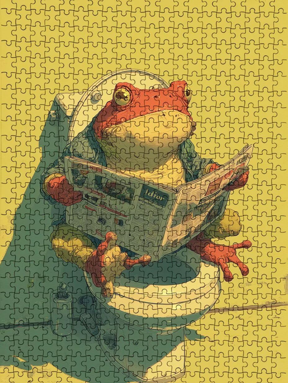 Inodoro De Rana Puzzle 1000 Piezas, Rompecabezas Adultos Puzzle, 3D Un Rompecabezas, Desafiante Puzzles de Decoración Juego de, Juego Educativo para Toda la Familia, para Regalo Decoración FNKL7-841