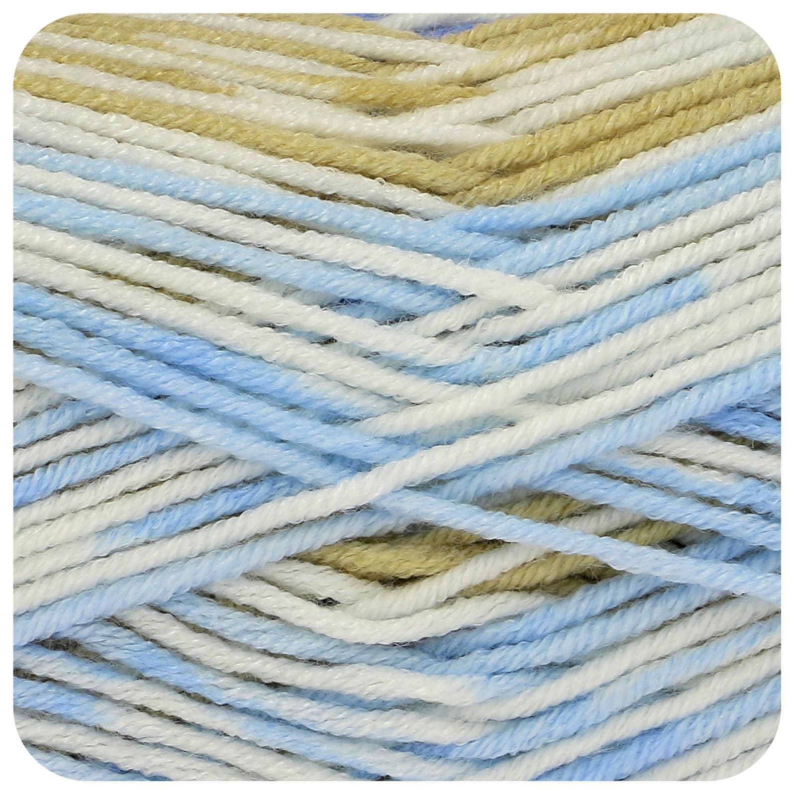 King Cole Cherish DK Knitting Yarn 100g - 100% Anti-Pilling Acrylic - Self-Patterning Double Knit Wool for Baby Clothes & Blankets (250m) (3725 Ocean)