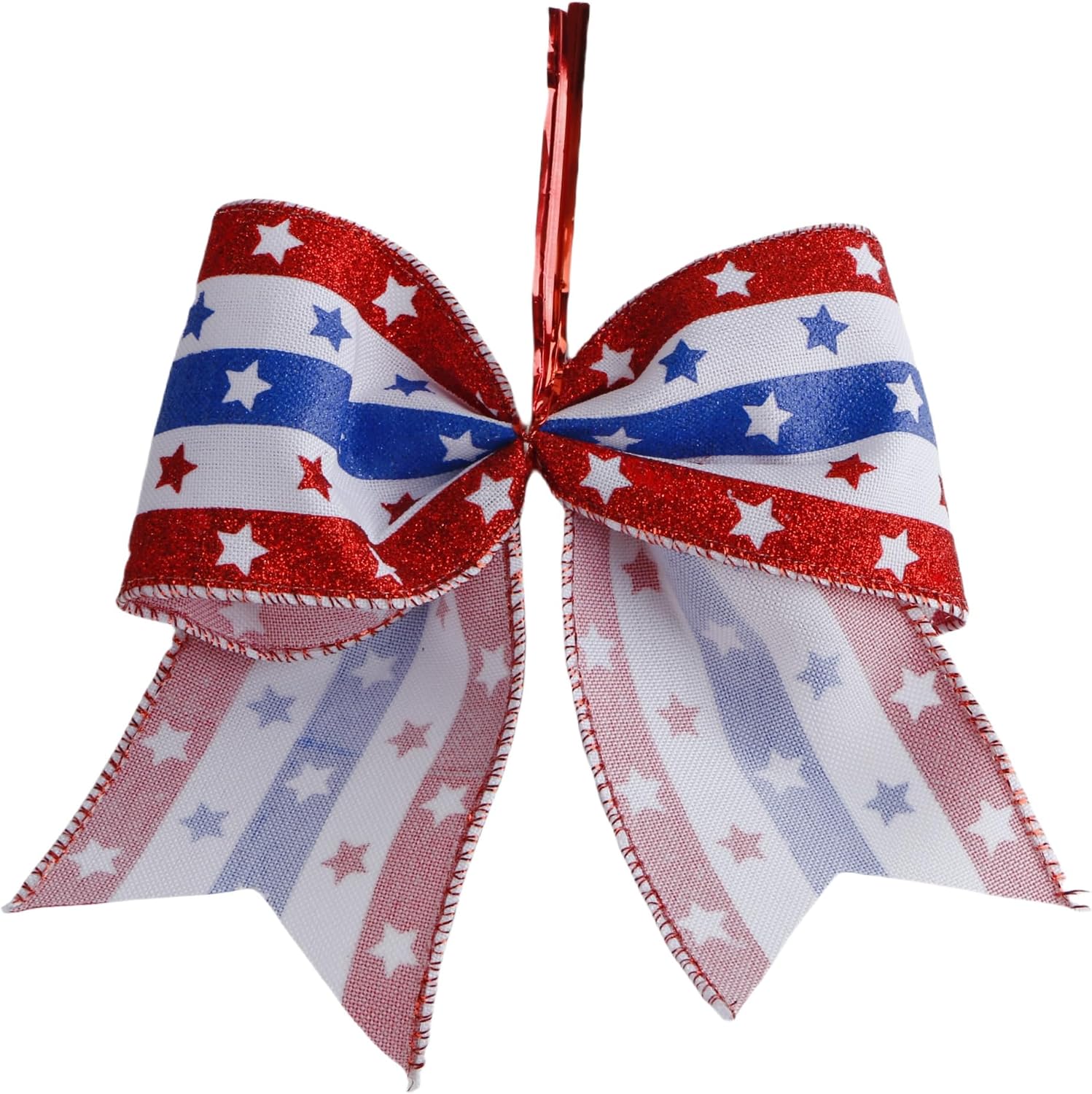 Meseey 12Pcs 6 Inch Patriotic Bows Red White and Blue Bows American Flag Bows for Wreath Front Door Decor 4th of July Hair Bows for Girls Kids Independence Day Patriotic Decorations