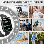 Montre intelligente pour hommes femmes avec appel Bluetooth,Alexa Smartwatch intégré,1.83" DIY Dial Fitness Watch avec rythme cardiaque de sommeil SpO2 Surveiller,100+ Mode Sport,IP68 Montre imperméable compatible avec Android iOS