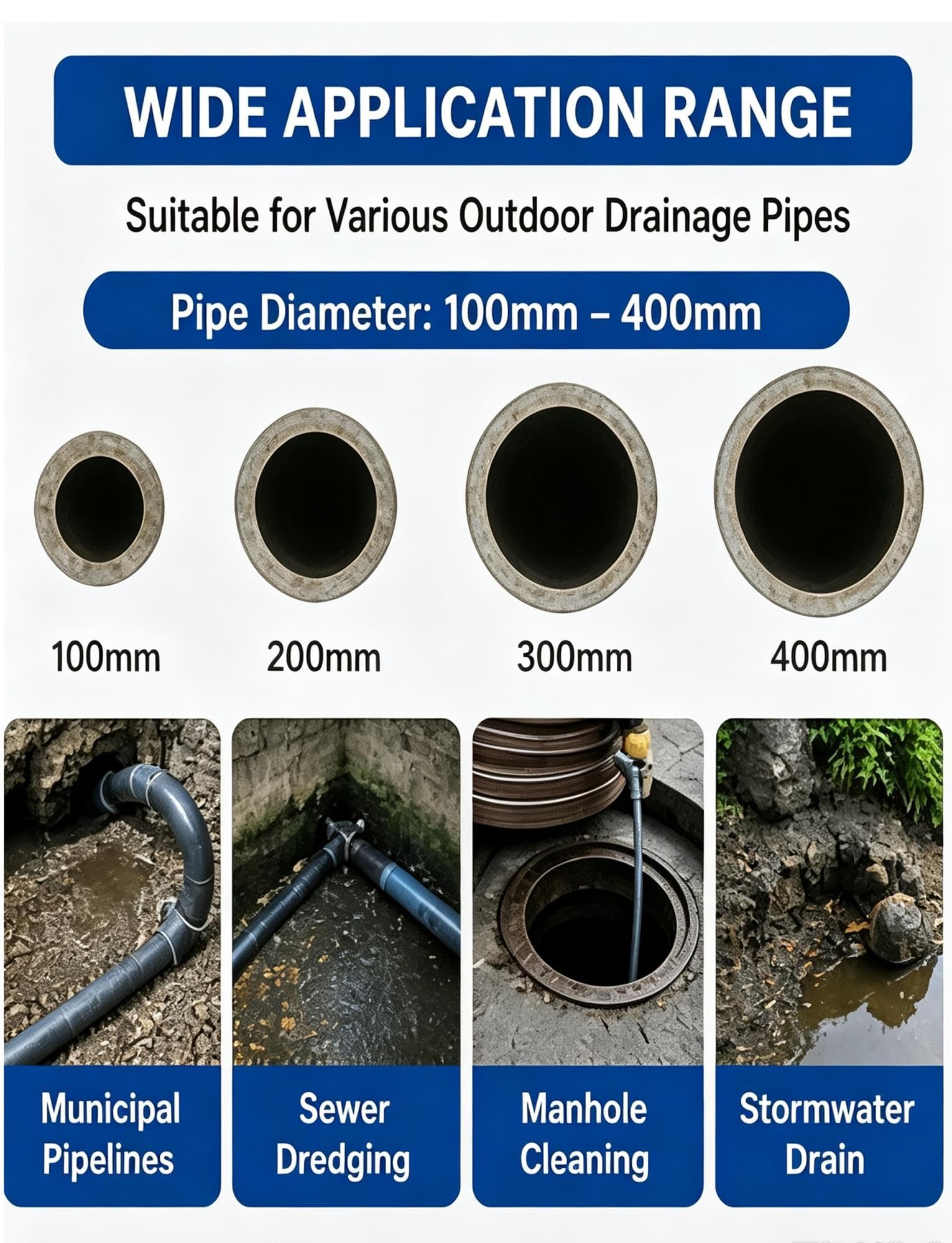 Tige Plate Débouchage Canalisation 20/30m Acier Ressort 65Mn Tête Fonte