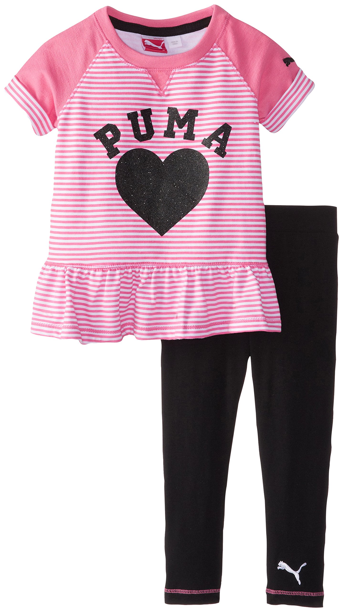 PUMA Little Girls' Dot Play Peplum Set