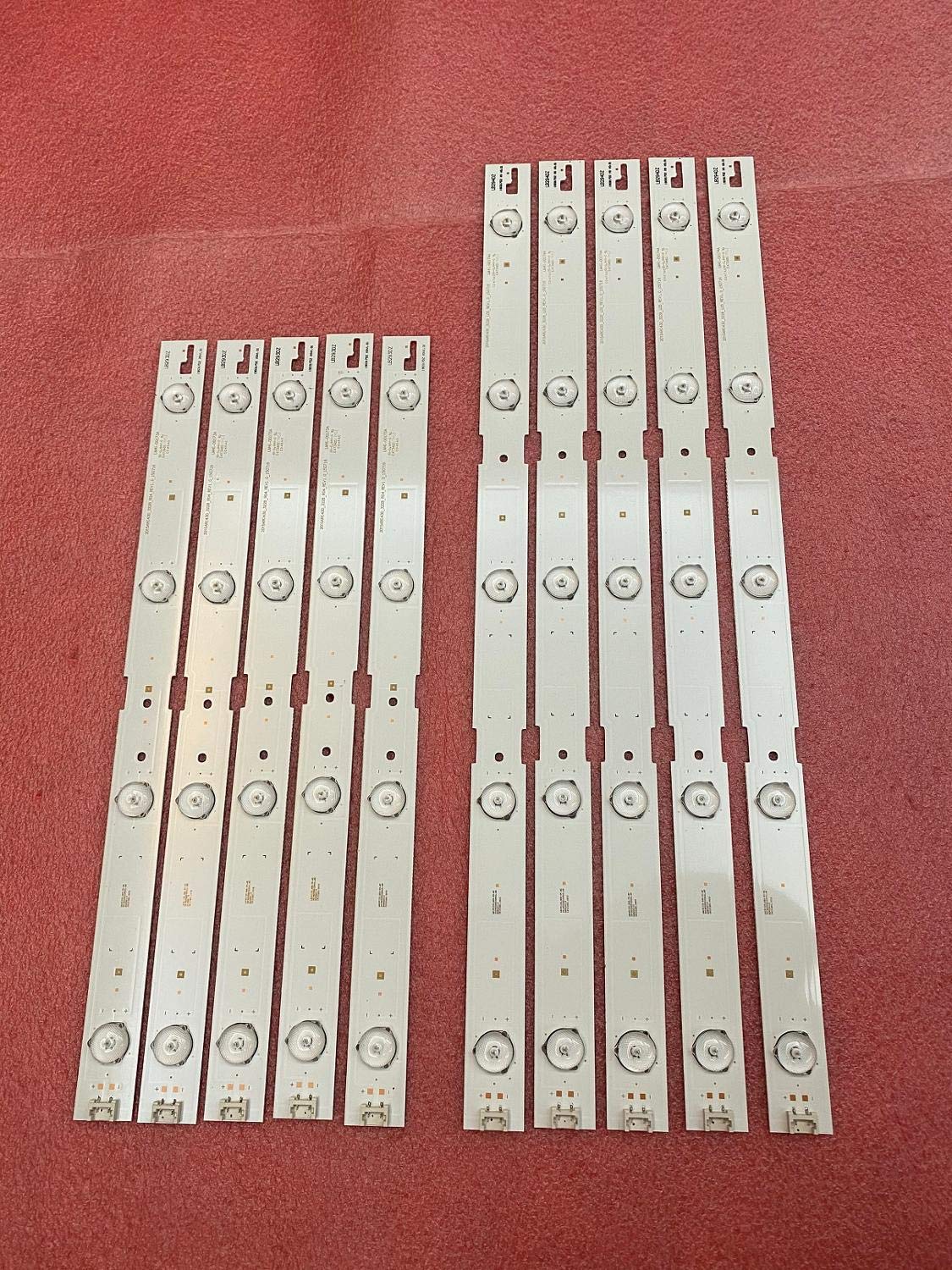 Bande de rétroéclairage LED for Grundig 43VLE6629 43VLE6524 43GFB6625 43VLE6621BP 43VLE5523BG 43VLE6629BR 43VLE6524BL 43GFB6627(10pcs Set for 1 TV)