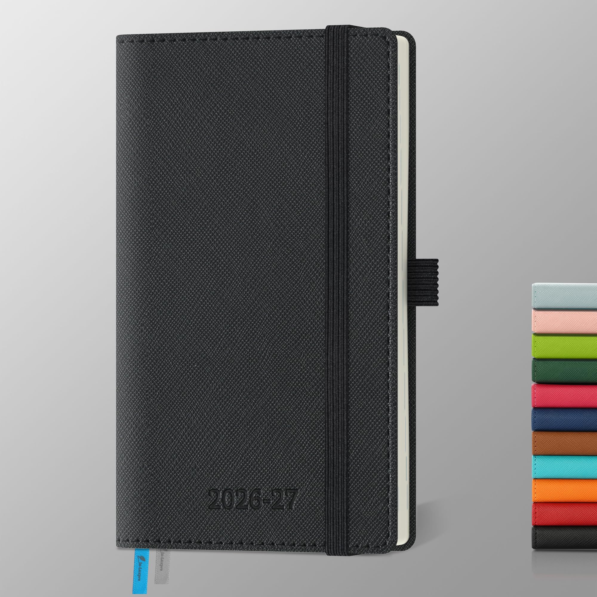 IN-LUXPRO Kalender 2025 2026 Wochenplaner,18-Monate Buchkalender (Jul.2025-Dez.2026) Monatskalender mit Ausgaben & Notizseiten,mit Vegan-Leder & Notizseiten.