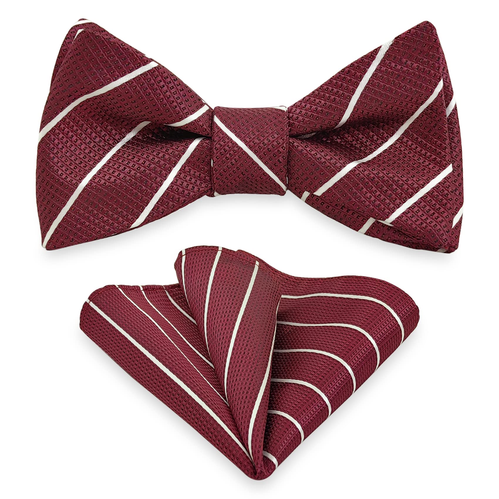 SYAYA Men Pre-tied Necktie Striped Bow Ties Set for Men - Multiple Choice MLD06 - -