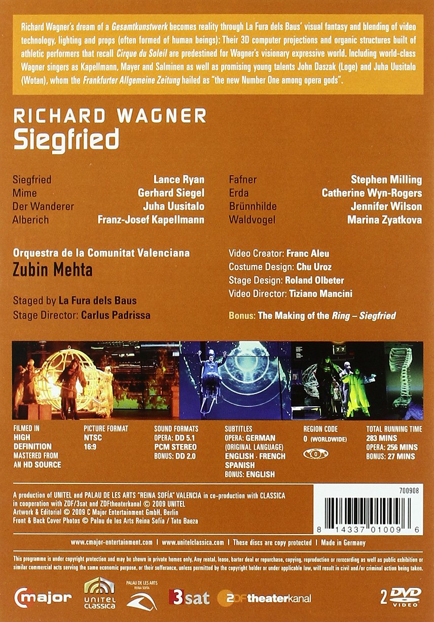 Richard Wagner: Siegfried (staged by La Fura dels Baus) - Zubin Mehta [Reino Unido] [DVD]