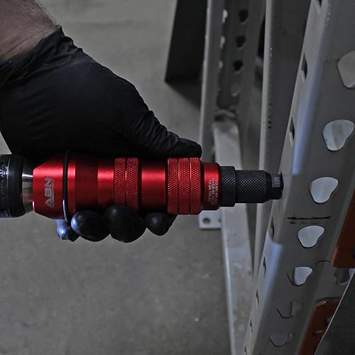 Miniatura 5 de ABN Adaptador de taladro para pistola de remache neumática, accesorio de herramienta de tuerca de remache de 1/4 pulgadas con 8 boquillas para
