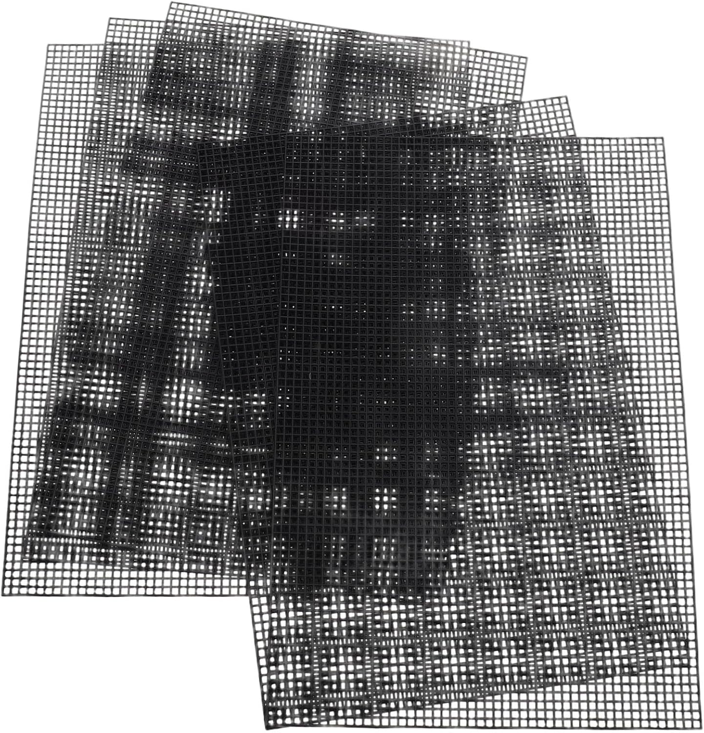 TEHAUX DIY Cross Stitching Plastic Canvas Sheets 5 Pack Mesh Canvas Precise Grid for Needlework Projects