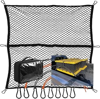 Cargo Net for Pickup Truck Bed, Highly Elastic Truck Bed Cargo Net, 4' X 4' Stretchable to 8' X 8', Cargo Mesh Organizer, for Daily Light Loads of Trucks