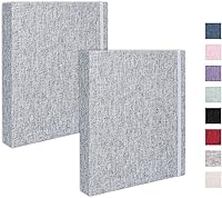 Vista 7 de Álbum de fotos de 8 x 10 pulgadas, paquete de 2 libros de fotos de lino, álbum de 26 páginas con capacidad para 52 fotos, carpeta de presentación