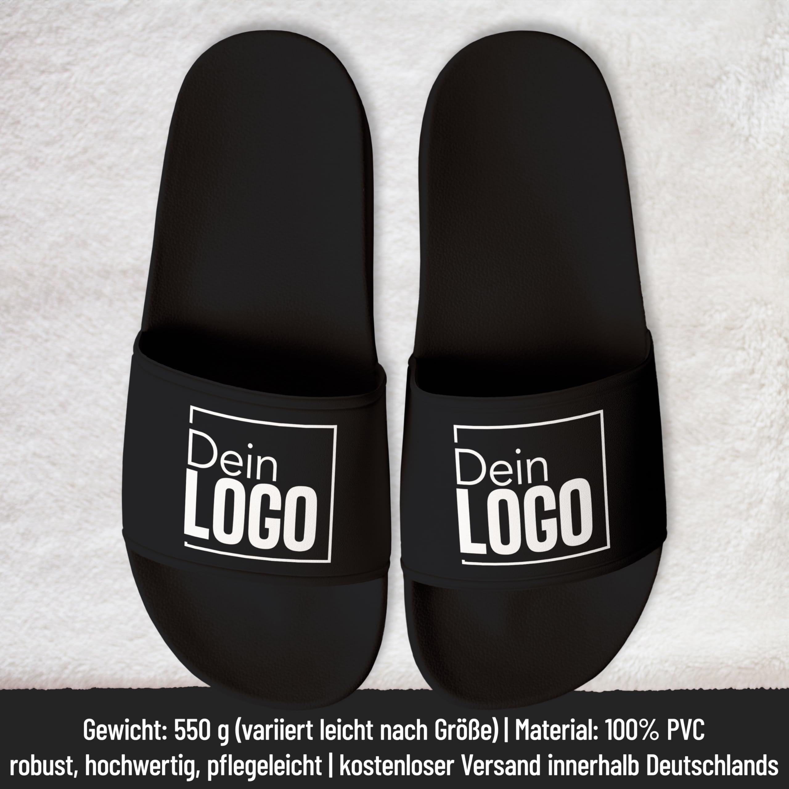True Statements Badelatschen personalisiert mit eigenem Logo/Bild – selbst gestalten - Schlappen Slipper Slides