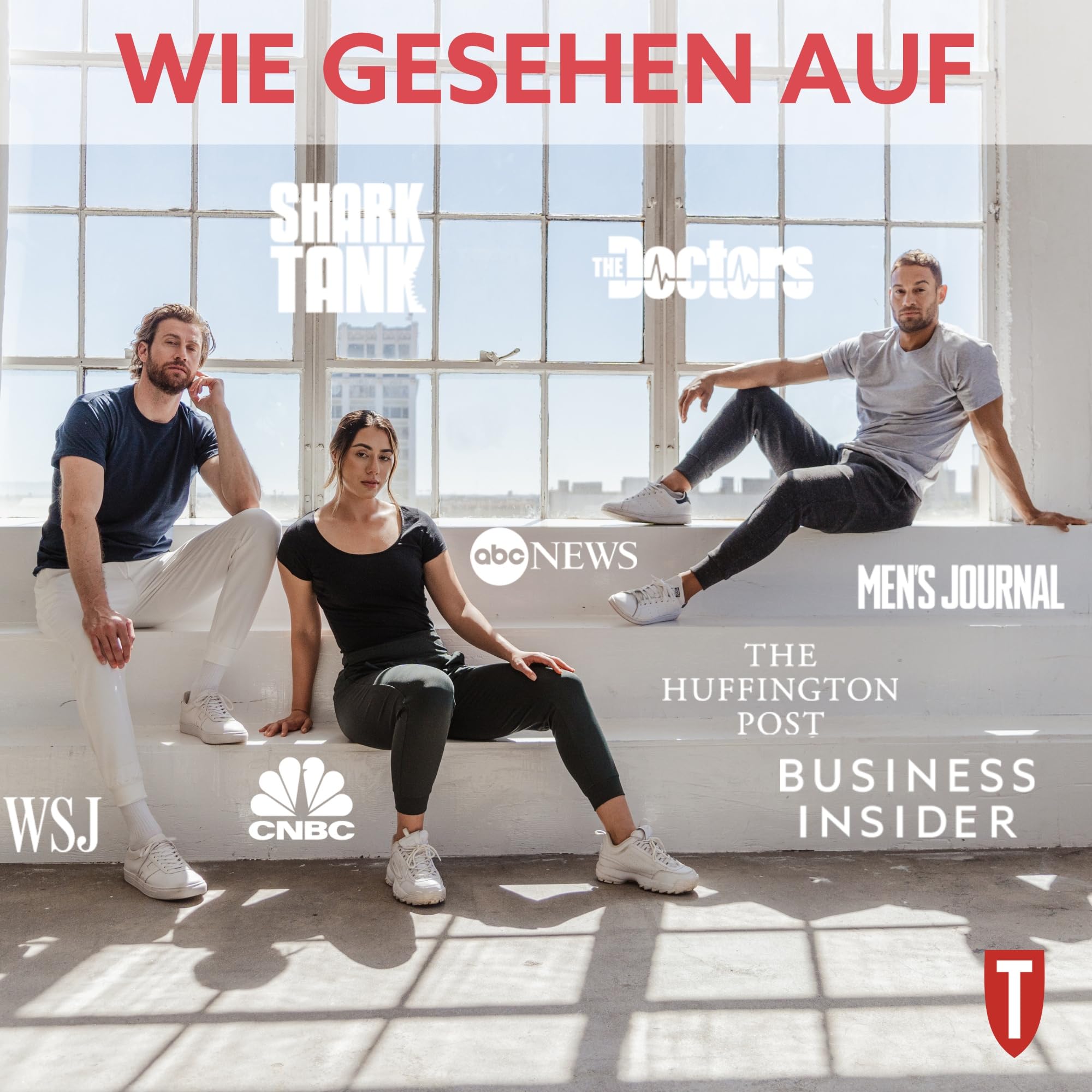 The Thompson Tee Anti-Schweiß Kurzarm-Unterhemd mit Achselschweiß-Polstern - Enge Passform