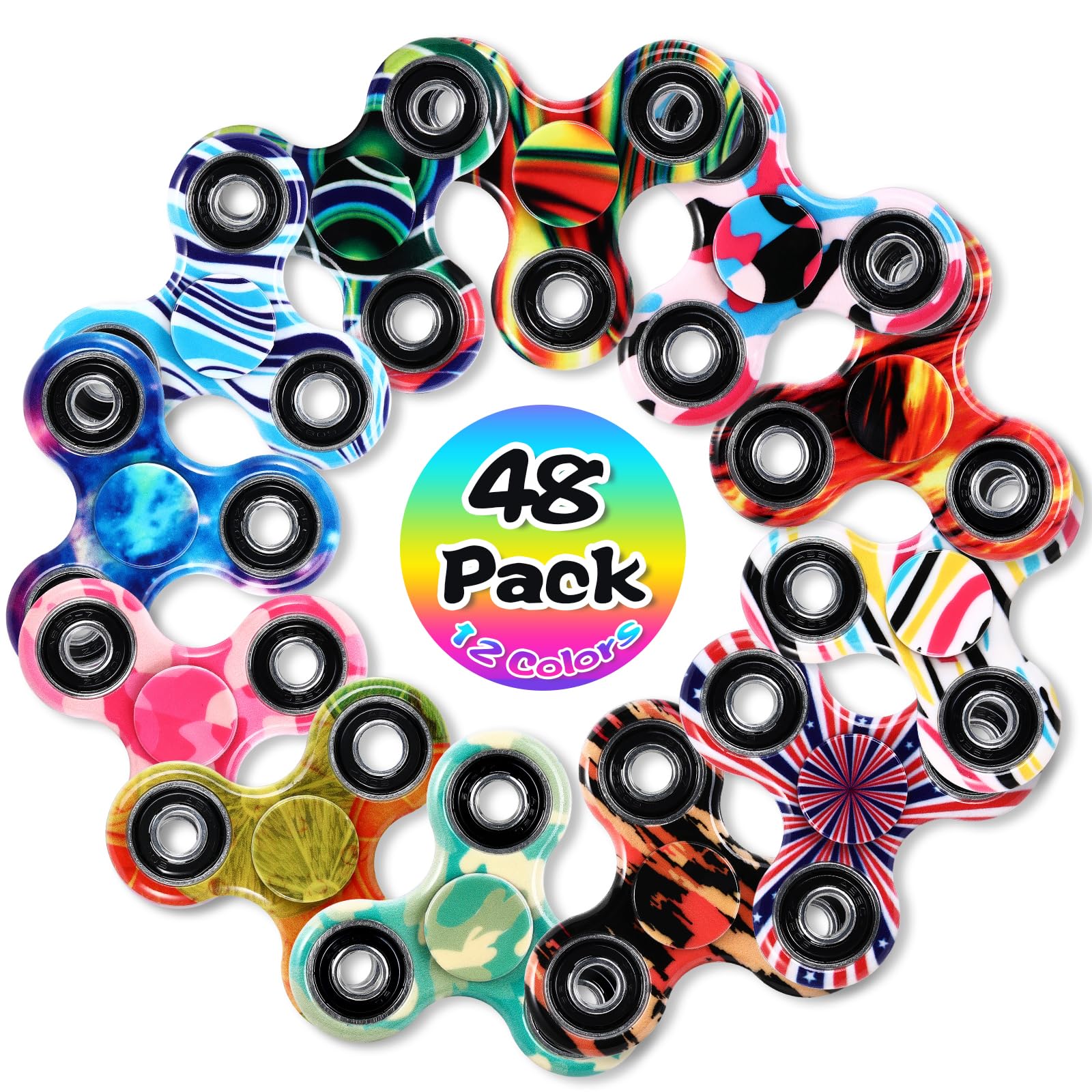 Amazon.com: SCIONE 48 Pack Fidget Spinner Goodie Bag, Anxiety