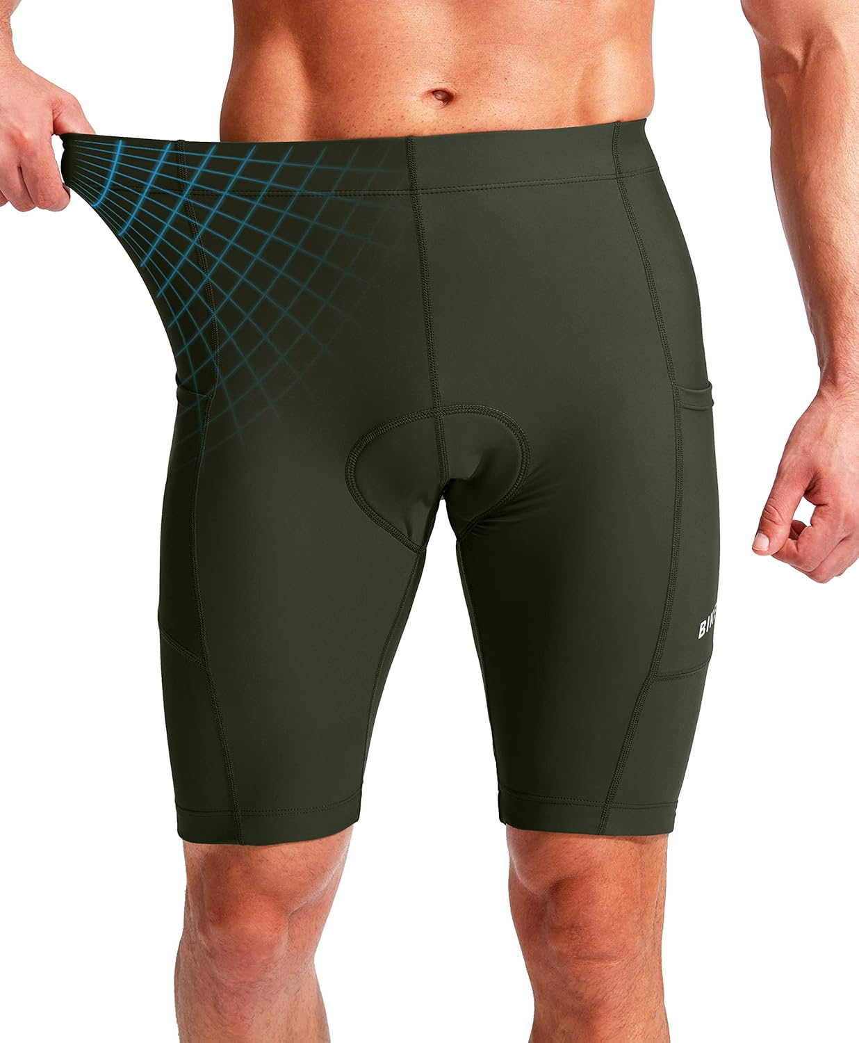 Bikewa Men's Bike Shorts 3D Padded Cycling Road Biking Mountain Riding Biker Bicycle UPF 50+ Cycle Shorts Zipper Pockets - Image 3