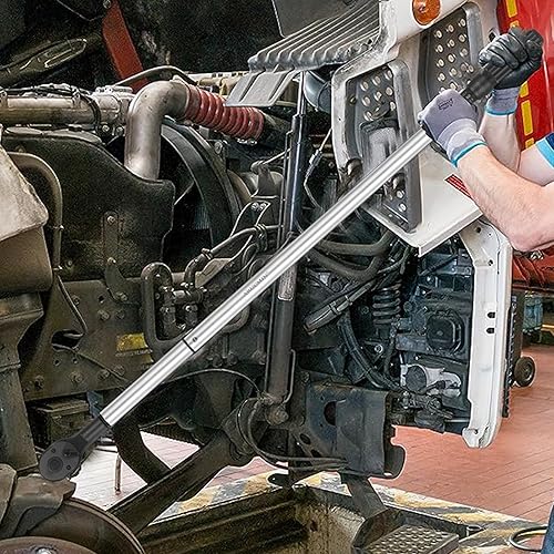 Miniatura 8 de Llave dinamométrica de clic de 34 pulgadas, juego de llaves dinamométricas ajustables de doble escala con una llave hexagonal 100-600ft.lb  135-815Nm