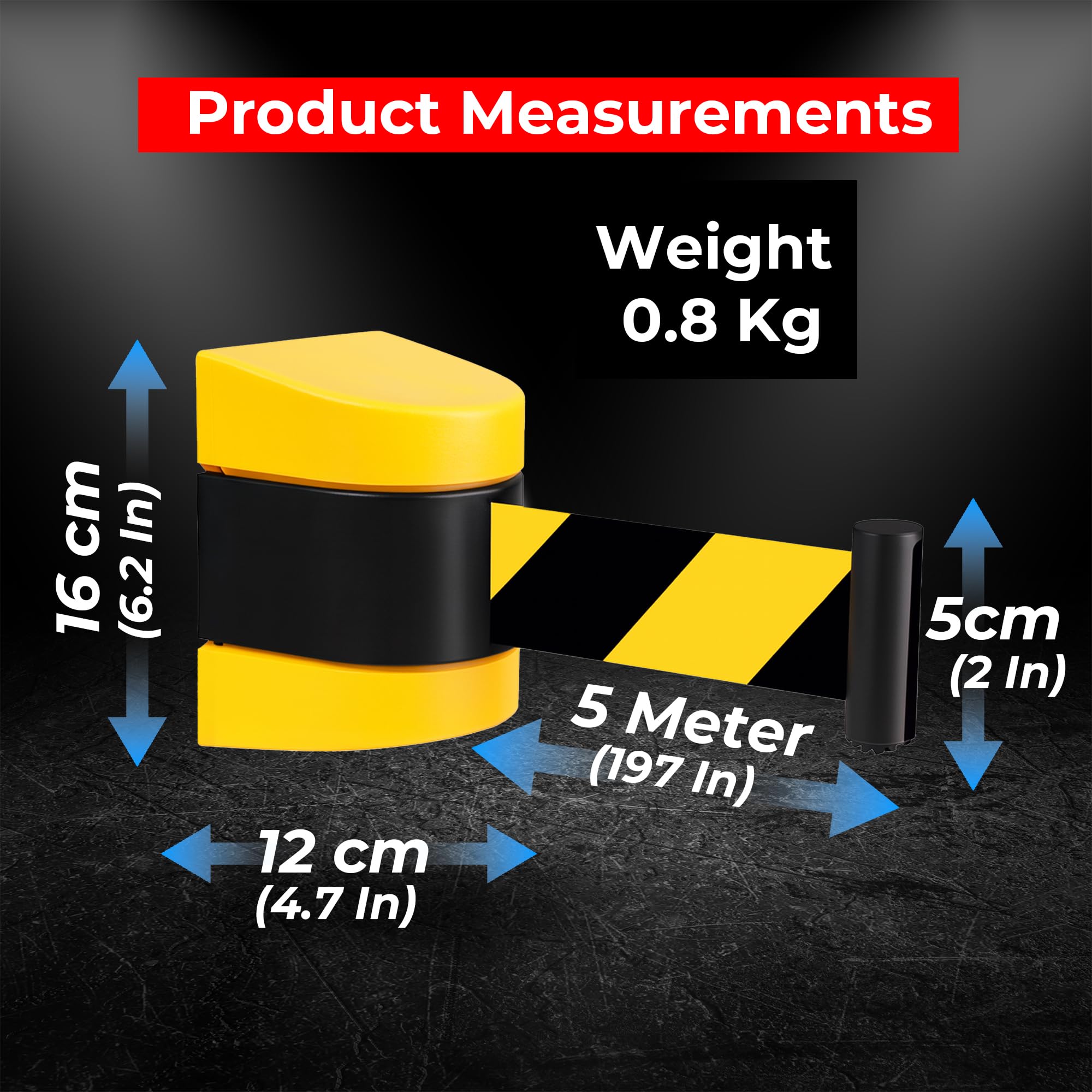 Retractable Belt Barrier 2/3/5/10m Retractable Belt Barrier, Wall Mounted Queue Rope Barrier, Crowd Control Ribbon, Line Dividers For Crowds For Outdoor Parking Lot - View #11