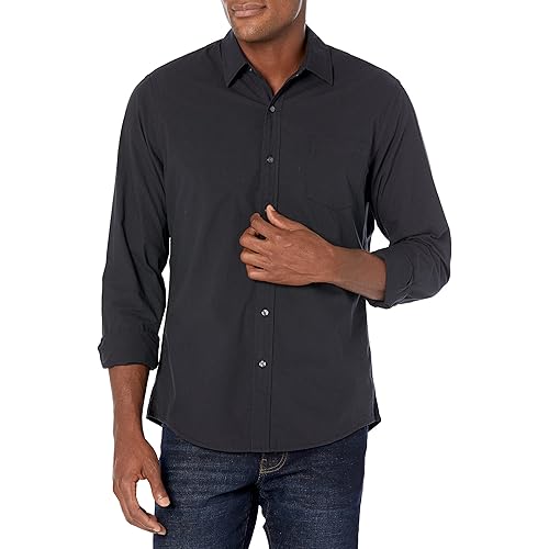 Amazon Essentials Men's Slim-Fit Long-Sleeve Poplin Shirt