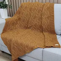 Manta Trico Decorativa Sofa 120x150cm Usufruto Tricot cod001 Cor:LINHAÇA