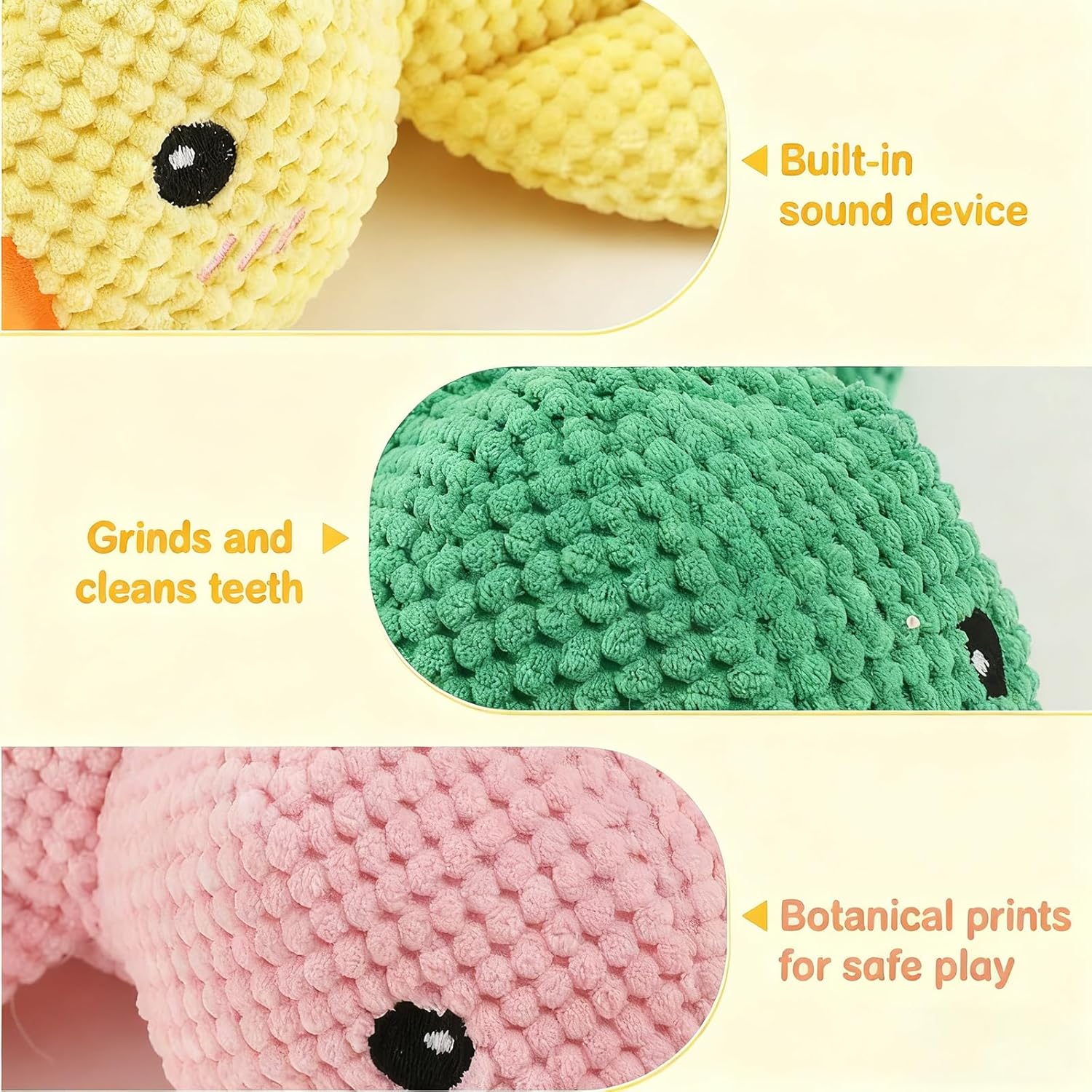 Duck Dog Toy for Dogs Pet Supplies, 2026 New Calming Toy for Dogs, Dog Toys for Aggressive Chewers Indestructible Toy for Large Small Pets Durable Stuffed Dog Puppy Toys (Pink, S+M+L)