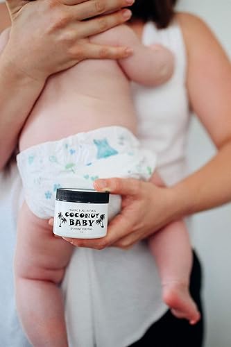 Aceite de coco para bebé para cabello y piel hidratante orgánico totalmente natural masaje - piel sensible cuero cabelludo infantil grueso cabello