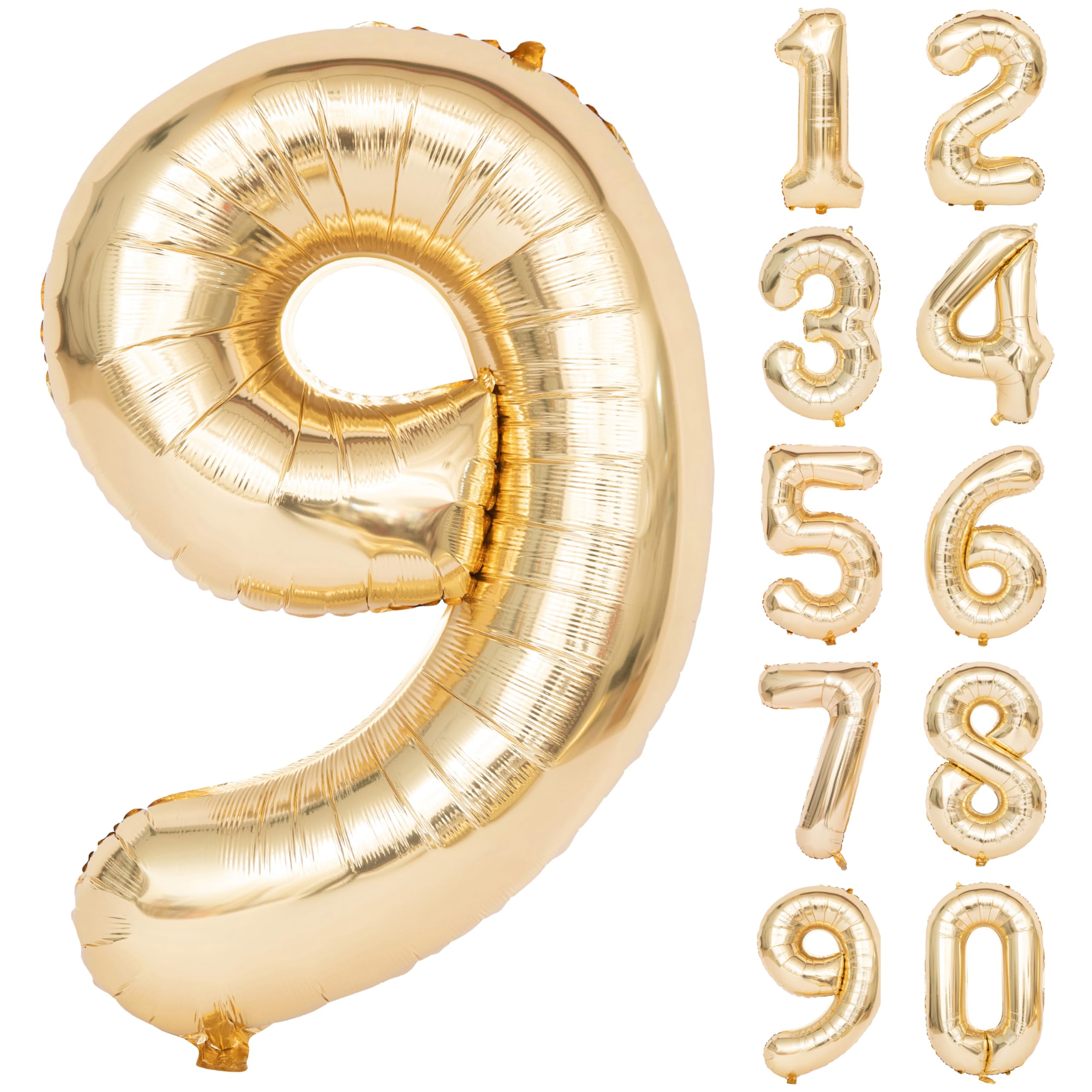 40 "Light Gold number 1 Balloon White Gold Giant birthday balloon Helium Champagne gold number balloons baby shower happy birthday decorations Valentine's Day wedding Digital 1 — view 161