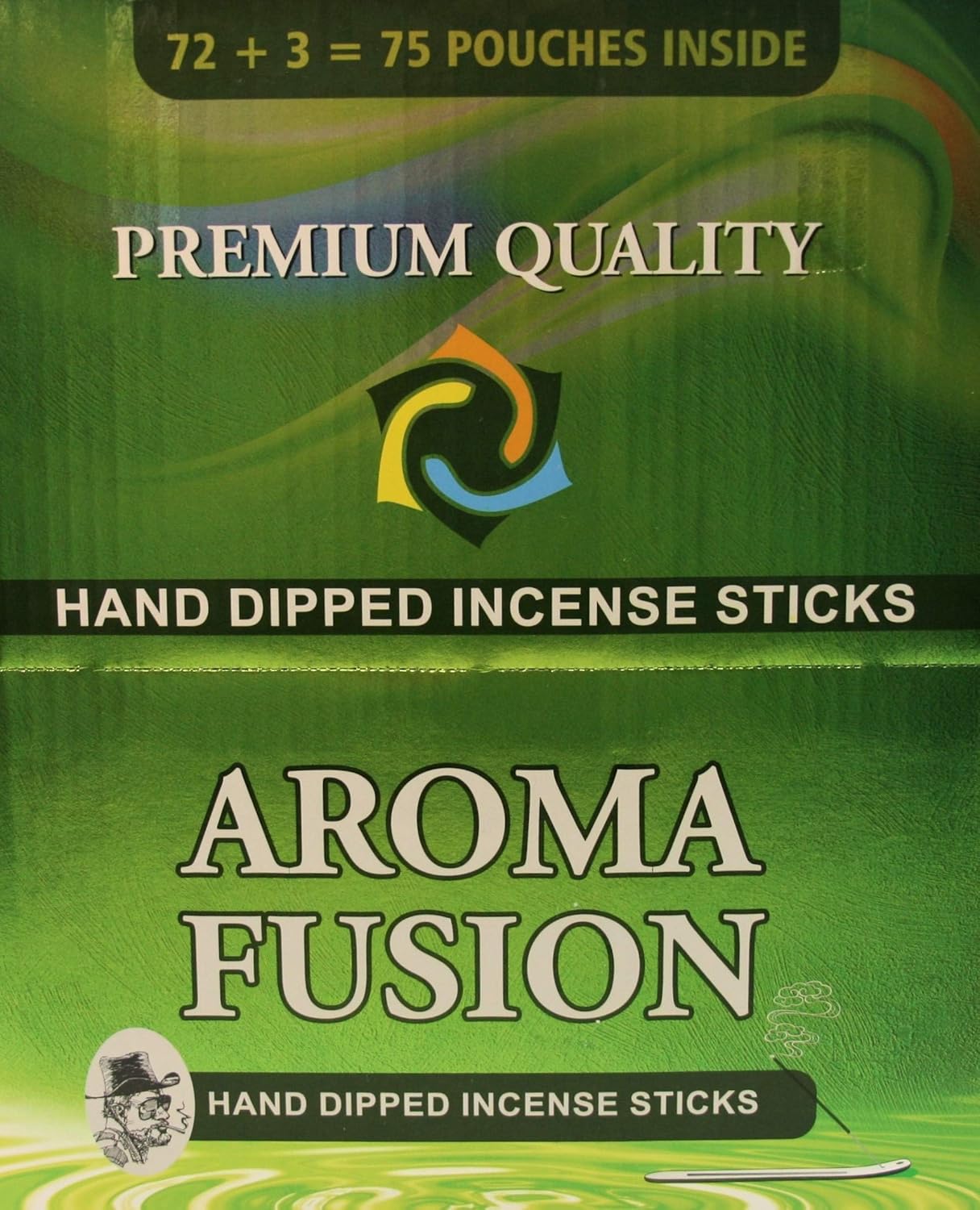Premium Quality Hand-Dipped Incense Sticks | 75 Variety Pouches | 1,125 Total Sticks | 20 Different Scents | Incense Display Case