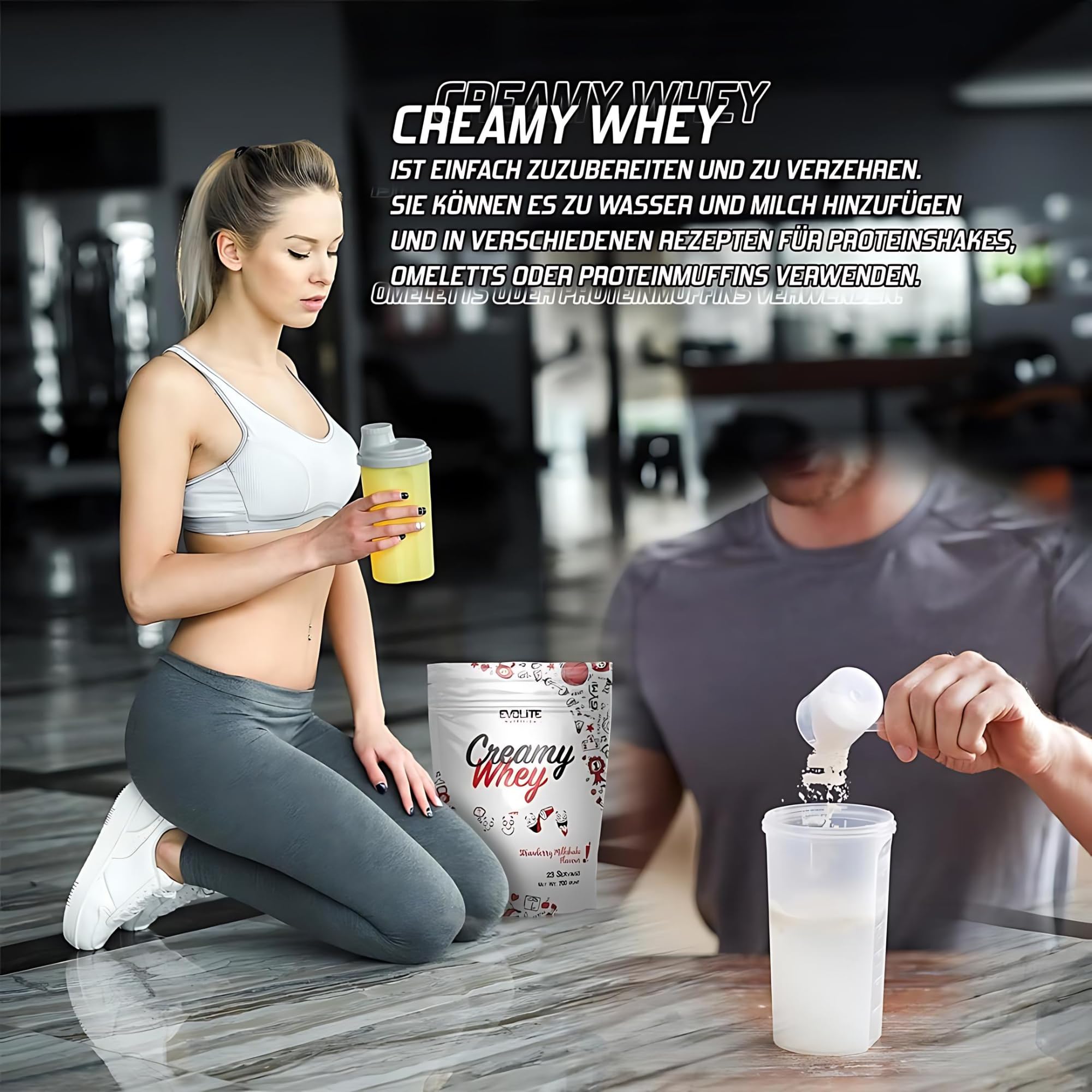 Evolite Nutrition Creamy Whey Conditioner z maślanką 700 g - Proszek białkowy - wysoka dawka BCAA - żywność o niskiej zawartości węglowodanów