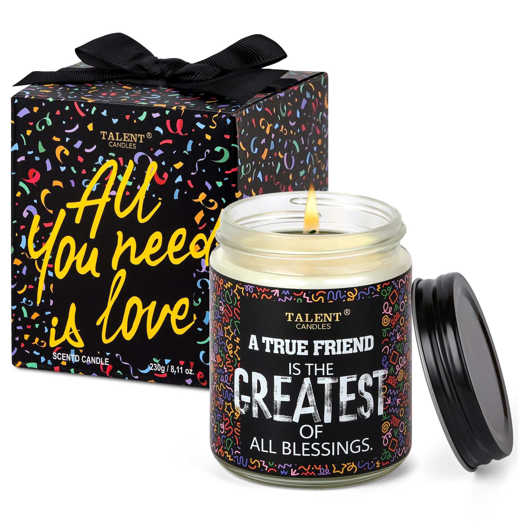 Best Friend Candle | Freundschaftsgeschenke für Frauen | Duftkerze Lustige Geburtstagsgeschenke für Frauen Männer | Weihnachten Freundschaftsgeschenke | Sandelholz & Jasmin Duftkerzen Geschenke