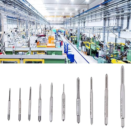10 piezas de roscas de rosca de mano M1 a M3.5, HSS Mini Plug Tap Tornillo Juego de taladro Herramienta de roscado, M1, M1.2, M1.4, M1.6, M1.7,