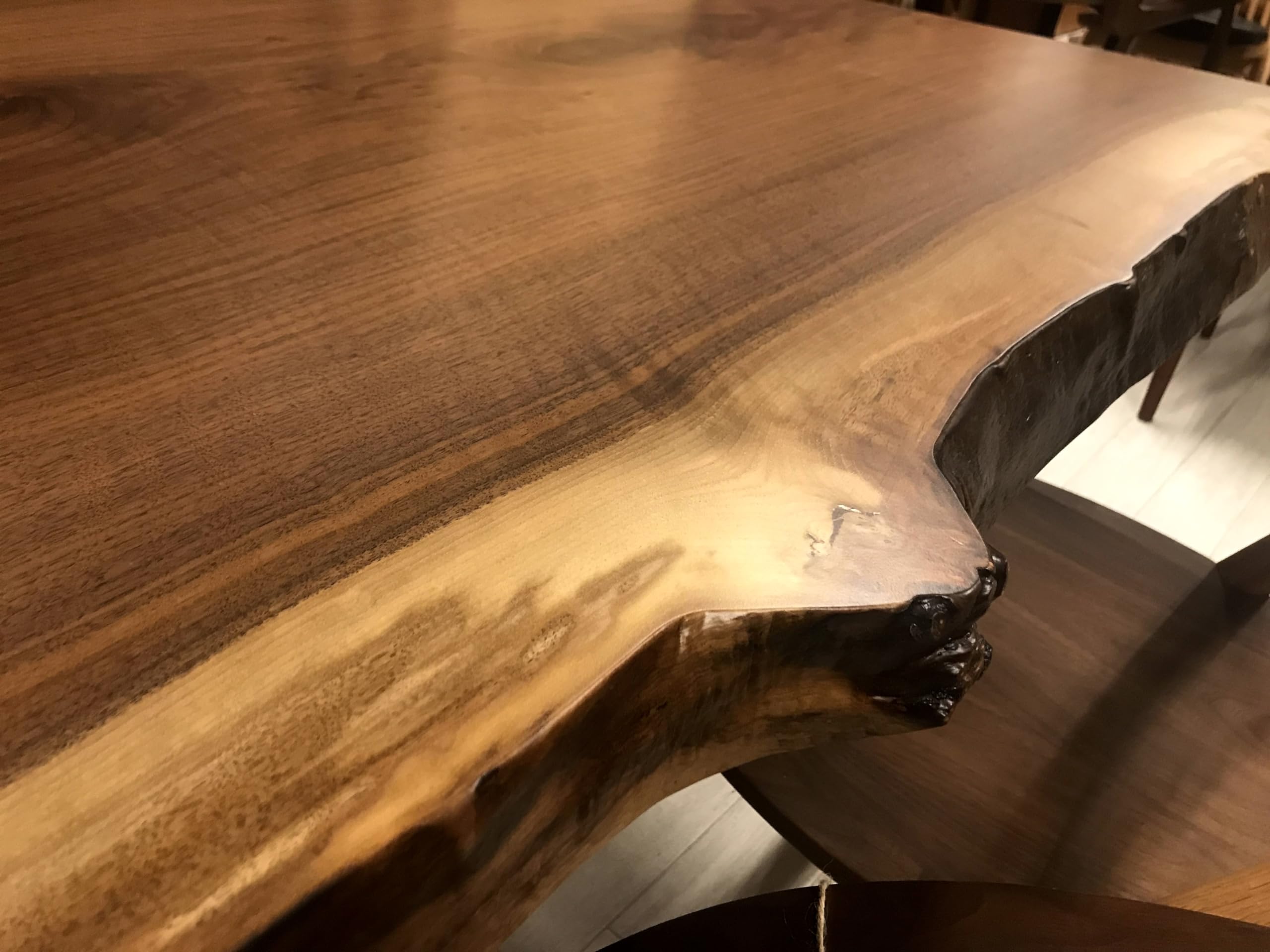 Amazon｜≪青山店≫ウォールナット 全面杢 一枚板 2100×900-930