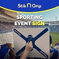 Vista 6 de Mango de Stik N Grip para Cartulina de Póster, Tamaño Completo, Pack de 3 - Soporte para Señal con Una Mano, Simple y Fácil, Mango Adhesivo, Tablas