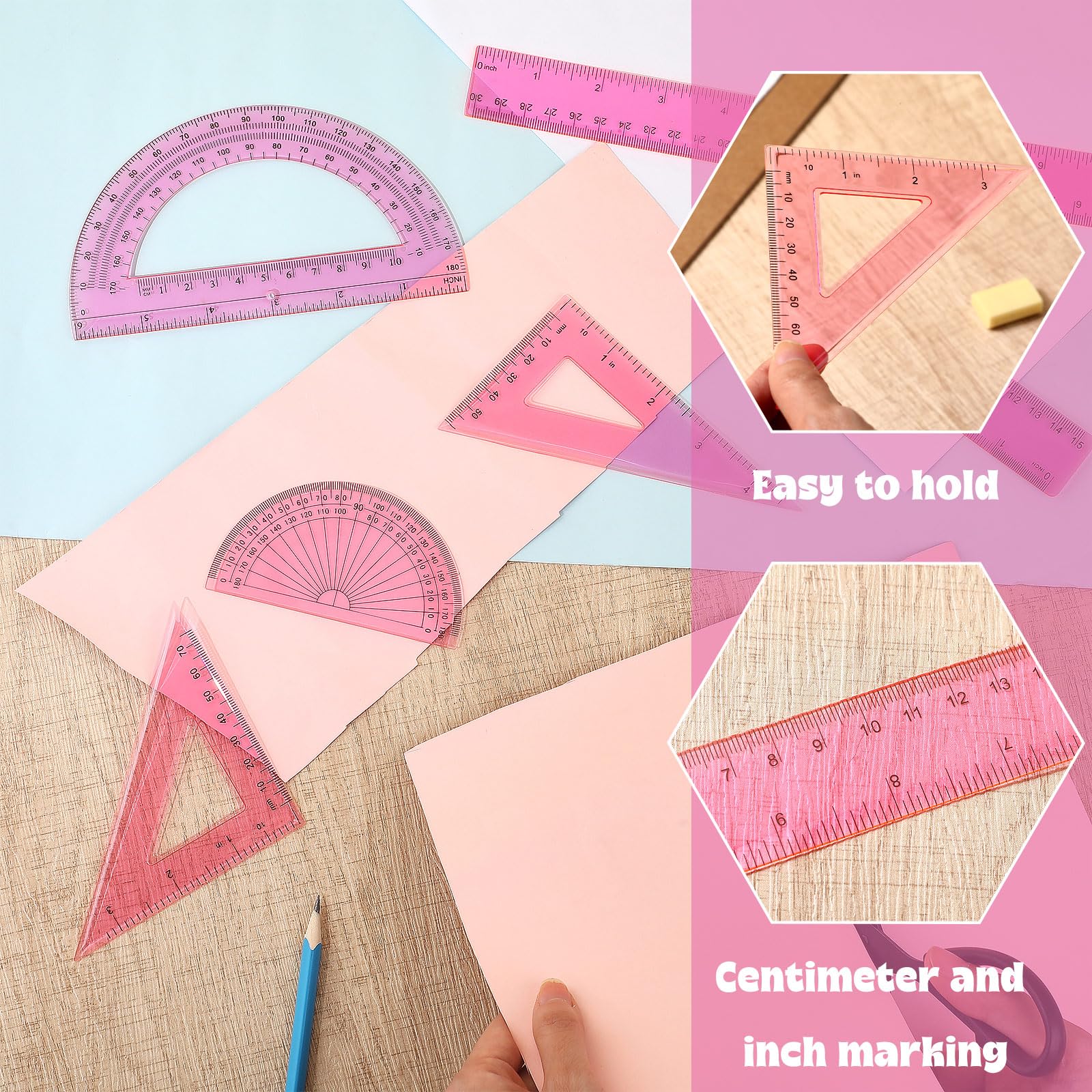 Clear Math Tabel Snapklik.com : Tenare 1 Set Plastic Clear Math Set Includes Protractor ...