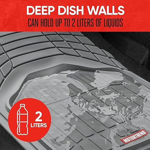 Miniatura 8 de Motor Trend 943-GR FlexTough Defender - Tapetes para vehículos de gran profundidad, resistentes, de contorno, para todo tipo de clima, pueden