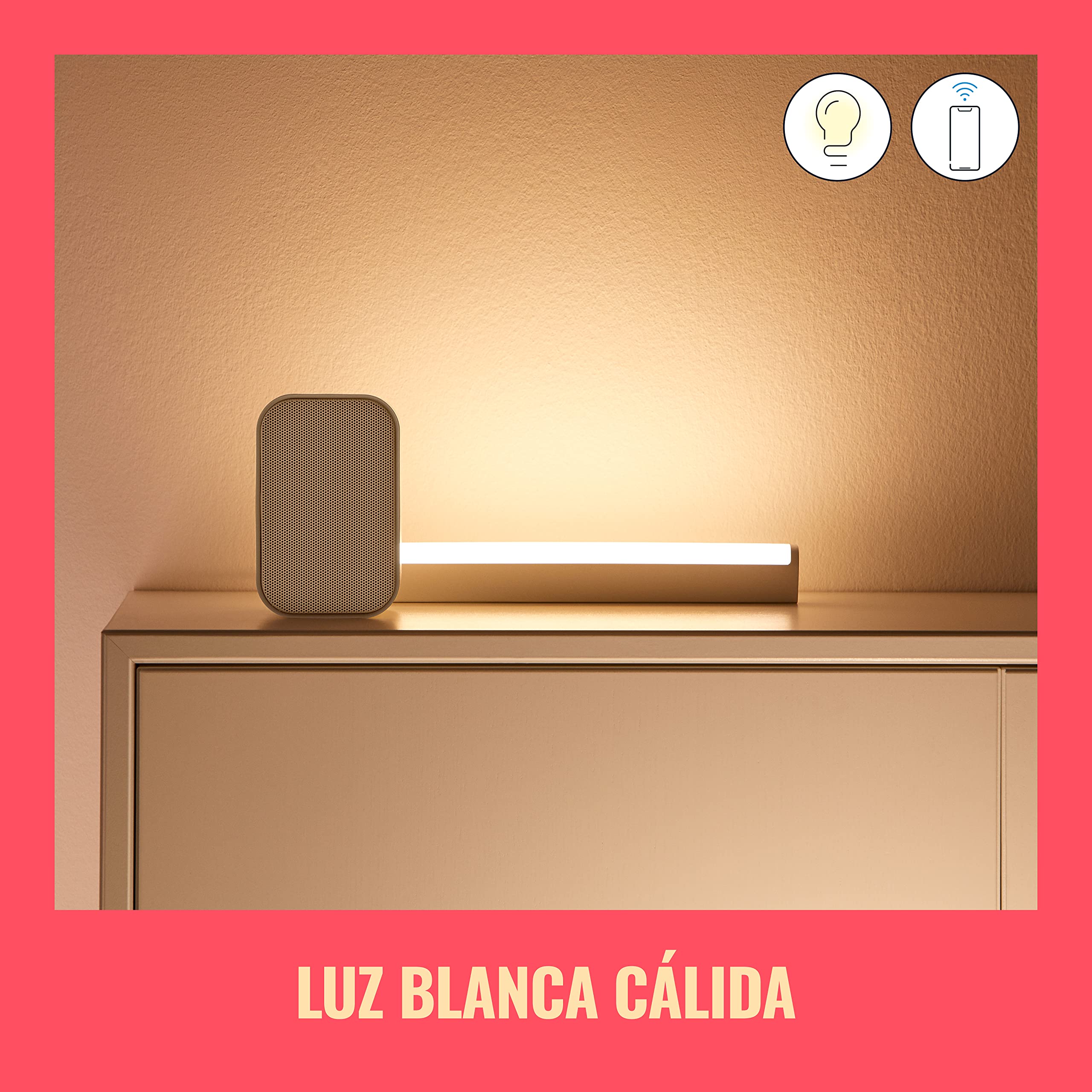 WiZ - Set de 2 Barras de luz led blanca y color Wi-Fi Plug & Play, con tecnología SpaceSense y compatible con Alexa y Google Home