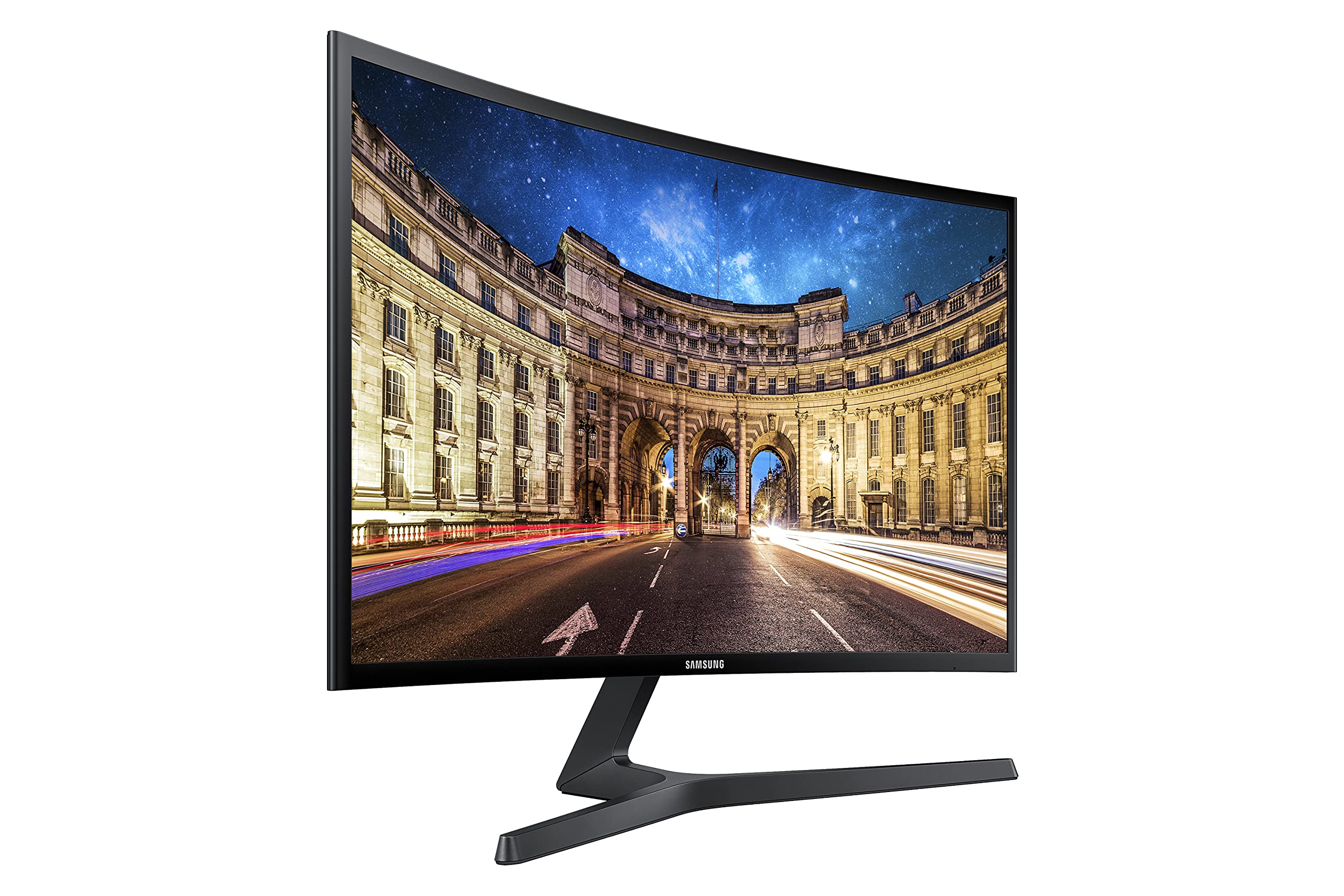 Samsung Monitor CF39 (‎C24F396), Curvo (1800R) , 24", 1920x1080 (Full HD), VA, 60 Hz, 4 ms, FreeSync, HDMI, D-Sub, Ingresso Audio, Eye Saver Mode, Nero